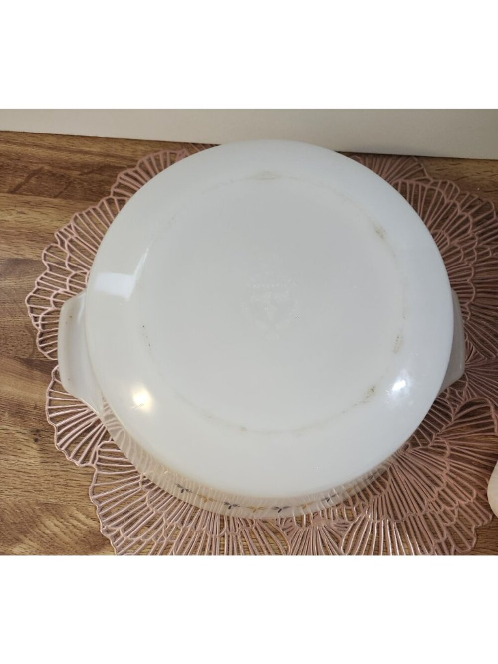 Fire King Candle Glow 10" Round Casserole Dish Anchor Hocking Atomic Starburst - Picture 13 of 14